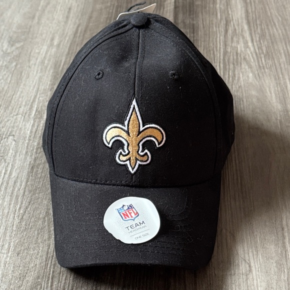 NFL Other - NEW Orleans Saints ball cap hat NFL football black one size adjustable men’s NWT